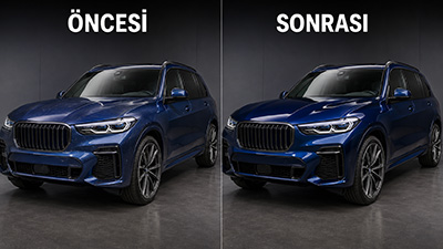 PPF araç kaplama öncesi ve sonrası uygulama sonucu