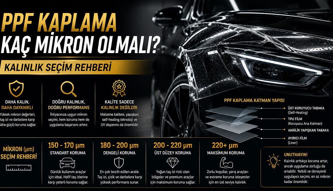 PPF Kaplama Kaç Mikron Olmalı? Kalınlık Seçim Rehberi